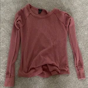Warm Maroon Long-Sleeve Sweater
